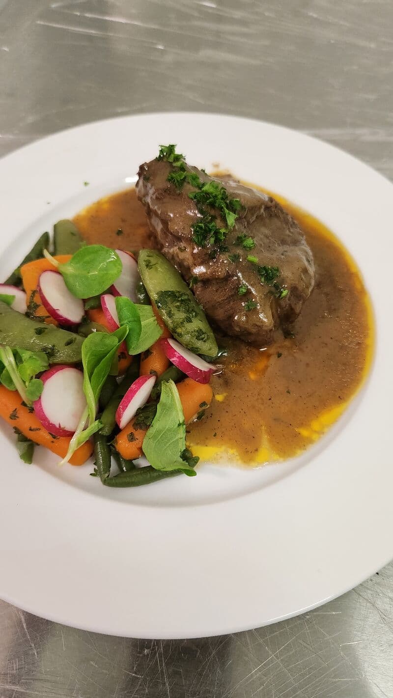 Boeuf bourguignon, et ses legumes de saison